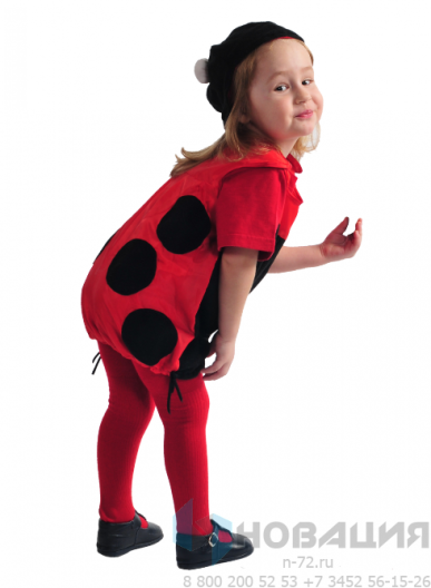 Детский карнавальный костюм Божья коровка (рост от 98 до 122 см)
