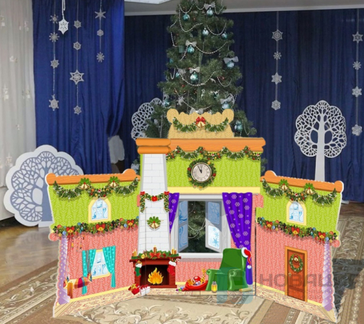 Театральная декорация двухсторонняя Замок зимний (внутри, снаружи)