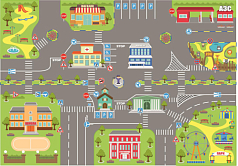 Коврик Дорожное движение