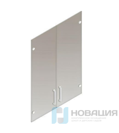 Комплект стеклянных дверей (тонированные без рамки)