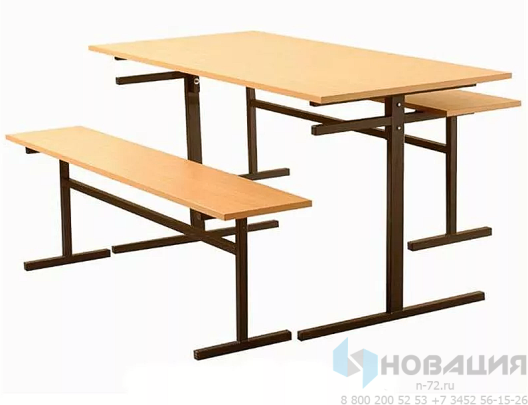 Комплект мебели для столовой со скамейками (6 мест)