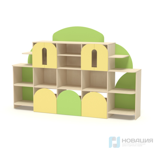 Стенка для игрушек Городок, 1700х450х1500 мм