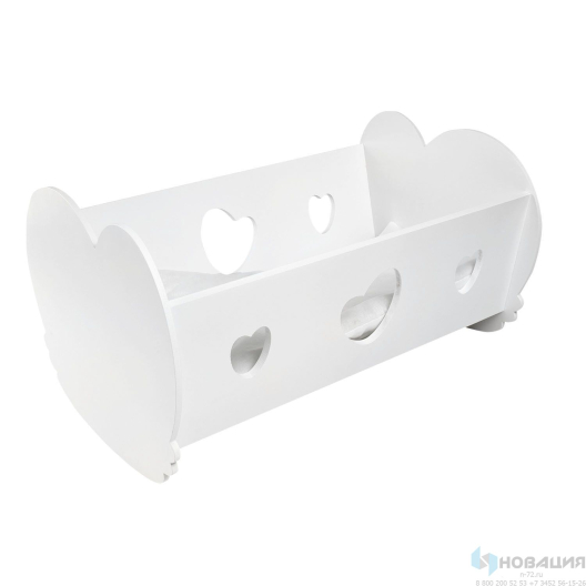 Кроватка-люлька для кукол Мини, цвет: белый