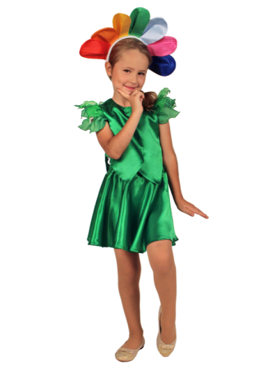 Детский карнавальный костюм для девочки Цветик-Семицветик (рост от 104 до 116 см)