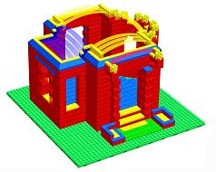 Готовое решение конструктор большой Дворец-2, 140х240х252 см