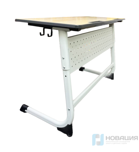 Стол ученический Оптима двухместный с перфорированным экраном