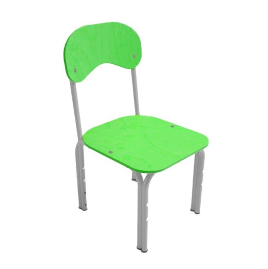 Стул детский на металлокаркасе регулируемый, фанера