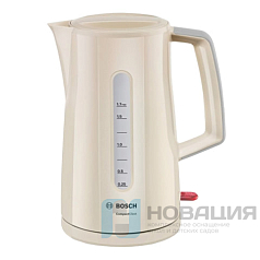 Чайник BOSCH TWK3A017, 1,7 л, 2400 Вт, закрытый нагревательный элемент, пластик, бежевый