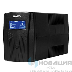 Источник бесперебойного питания SVEN Pro 650, 650VA (390W), 2 евророзетки, 2 розетки RJ45, SV-013844