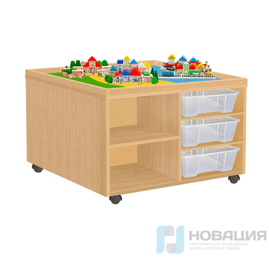 Стол детский дидактический Ландшафт (6 контейнеров)