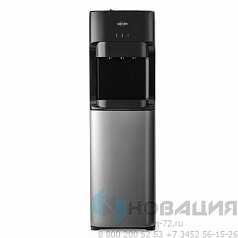 Кулер для воды VATTEN L45NKSTEEL, напольный, НАГРЕВ/ОХЛАЖДЕНИЕ КОМПРЕССОРНОЕ, 3 крана, черный, 6842