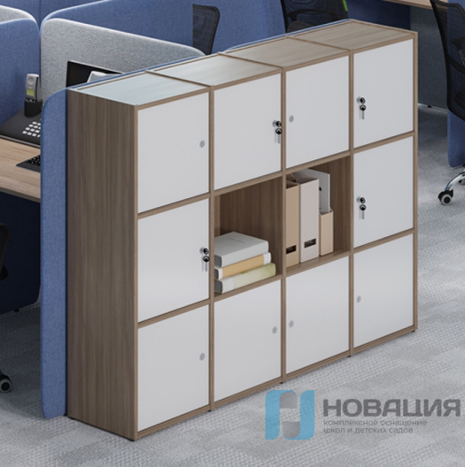 Модульный стеллаж Locker 4 секции, 1632х350х1203 мм