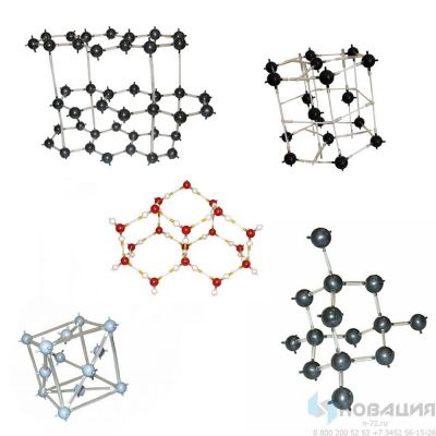 Комплект моделей кристаллических решеток (9 моделей)
