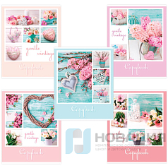 Тетрадь А5, 96 л., BRAUBERG, клетка, обложка картон, ПАСТЕЛЬ, 403066