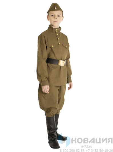 Мужская гимнастерка с брюками-галифе (рост от 80 до 182 см)