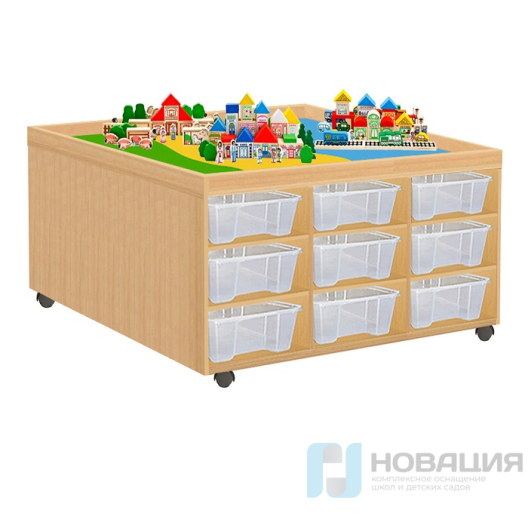 Стол детский дидактический Ландшафт (18 контейнеров)