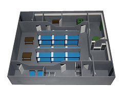 Макет встроенного убежища в разрезе