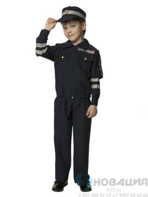 Детский карнавальный костюм на мальчика Инспектор ГИБДД (рост от 116 до 146 см)