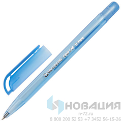 Ручка шариковая масляная BRAUBERG "Olive Pen Tone", СИНЯЯ, корпус тонированный, пишущий узел 0,7 мм, линия 0,35 мм, 142710