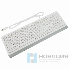 Клавиатура проводная A4TECH Fstyler FK10, USB, 104 кнопки, белая, 1147536