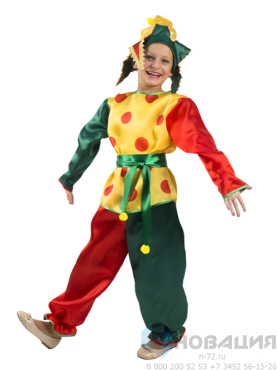 Карнавальный костюм Петрушка (рост от 104 до 182 см)