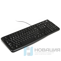 Клавиатура проводная LOGITECH K120, USB, 104 клавиши, черная, 920-002522