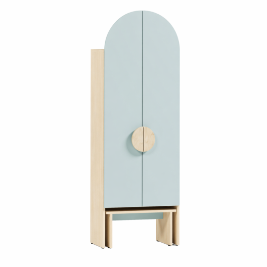 Шкафчик детский двухсекционный со скамьей