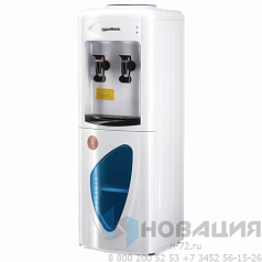 Водораздатчик-кулер БЕЗ НАГРЕВА И ОХЛАЖДЕНИЯ, AQUA WORK 0.7-LWR, напольный, шкаф, 2 крана, белый, 23211