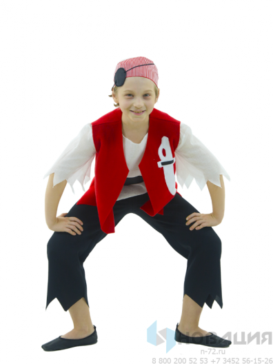 Детский карнавальный костюм на мальчика Пират (рост от 116 до 146 см)