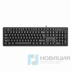 Клавиатура проводная A4TECH KK-3, USB, 104 кнопки, черная, 1530244