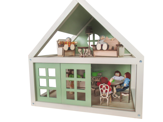 Дом кукольный 2 этажа (для кукол до 12 см)