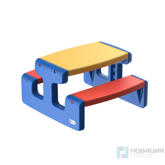Стол пластиковый со скамьями детский TITTA