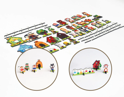 Набор плоскостных фигурок на подставках Сказочные персонажи (10 сказок)