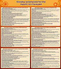Стенд Техника безопасности (при работе со станком), 800х900 мм