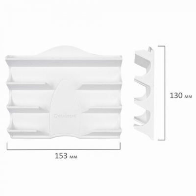 Держатель магнитный для 4 маркеров для доски (130х152 мм), BRAUBERG "Standard", 237092