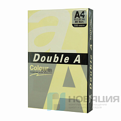 Бумага цветная DOUBLE A, А4, 80г/м2, 500 л, пастель, светло-желтая, ш/к 23472