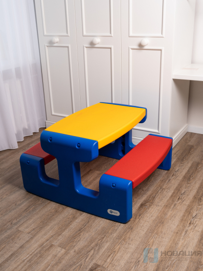 Стол пластиковый со скамьями детский TITTA