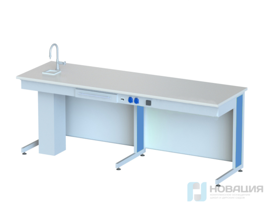 Стол лабораторный демонстрационный (с электрикой), 2400х750х900 мм