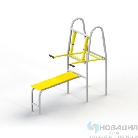 Тренажер уличный для укрепления мышц груди и рук (из положения лёжа), 1,96х0,8 м