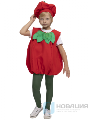 Детский карнавальный костюм Помидор (рост от 104 до 134 см)