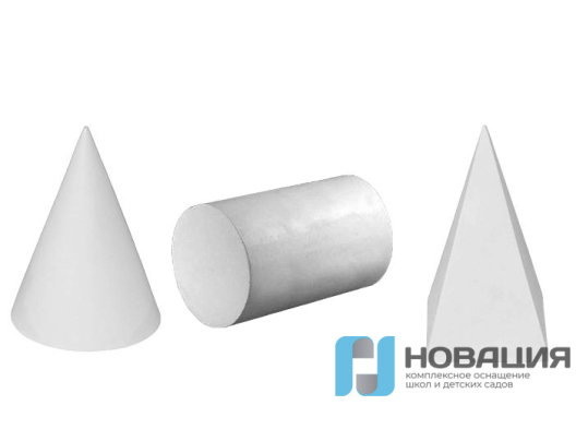 Набор гипсовых геометрических фигур, 3 шт