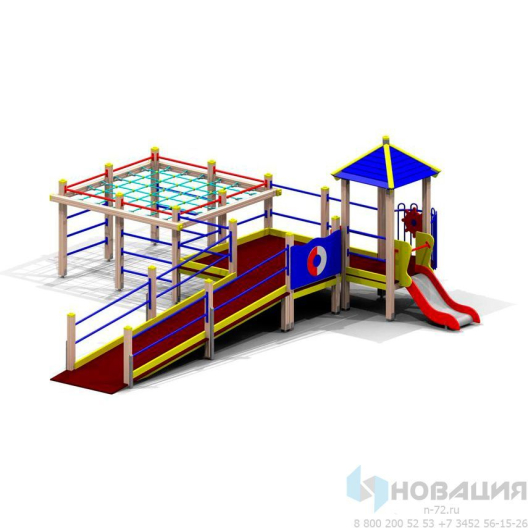 Игровой комплекс для детей с ограниченными возможностями №2, 7220х6850 мм