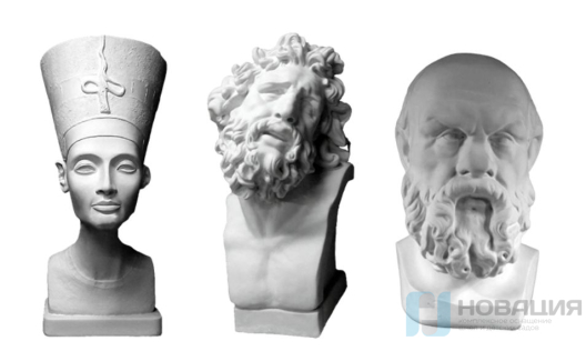 Набор гипсовых бюстов, 3 шт