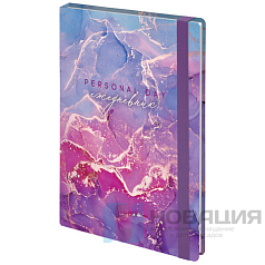 Ежедневник недатированный с резинкой, МАЛЫЙ ФОРМАТ А6 (109х148 мм), BRAUBERG, 128 л., "Мрамор", 114569