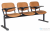 Блок стульев для актового зала трехместный c пюпитром (кожзам)