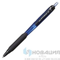 Ручка шариковая масляная автоматическая с грипом UNI (Япония) "JetStream", СИНЯЯ, узел 0,7 мм, линия письма 0,35 мм, SXN-101-07 BLUE