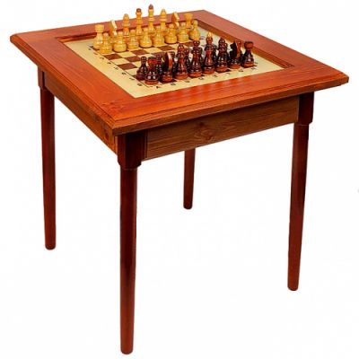 Стол шахматный с фигурами (дерево)