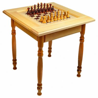 Стол шахматный с фигурами (дерево)
