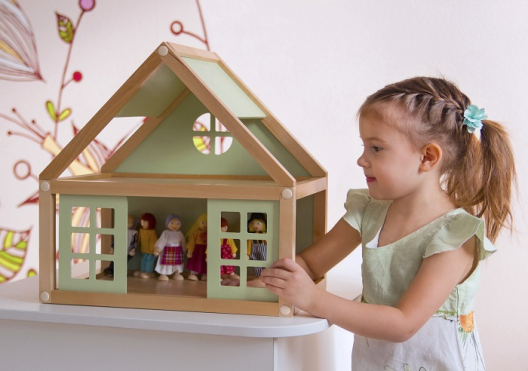 Дом кукольный 2 этажа (для кукол до 12 см)