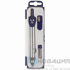 Готовальня BRAUBERG "Student Oxford", 3 предмета: циркуль 140 мм, грифель, точилка, пенал с подвесом, 210332